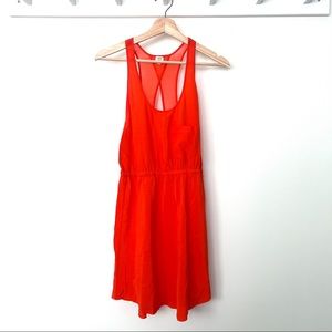 Aritzia Wilfred Babylone silk racer back dress